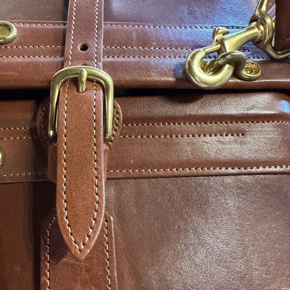 Classic Brown Leather Duffel Bag for Men — No5 Grip Bag Colonel Littleton - Picture 11 of 13